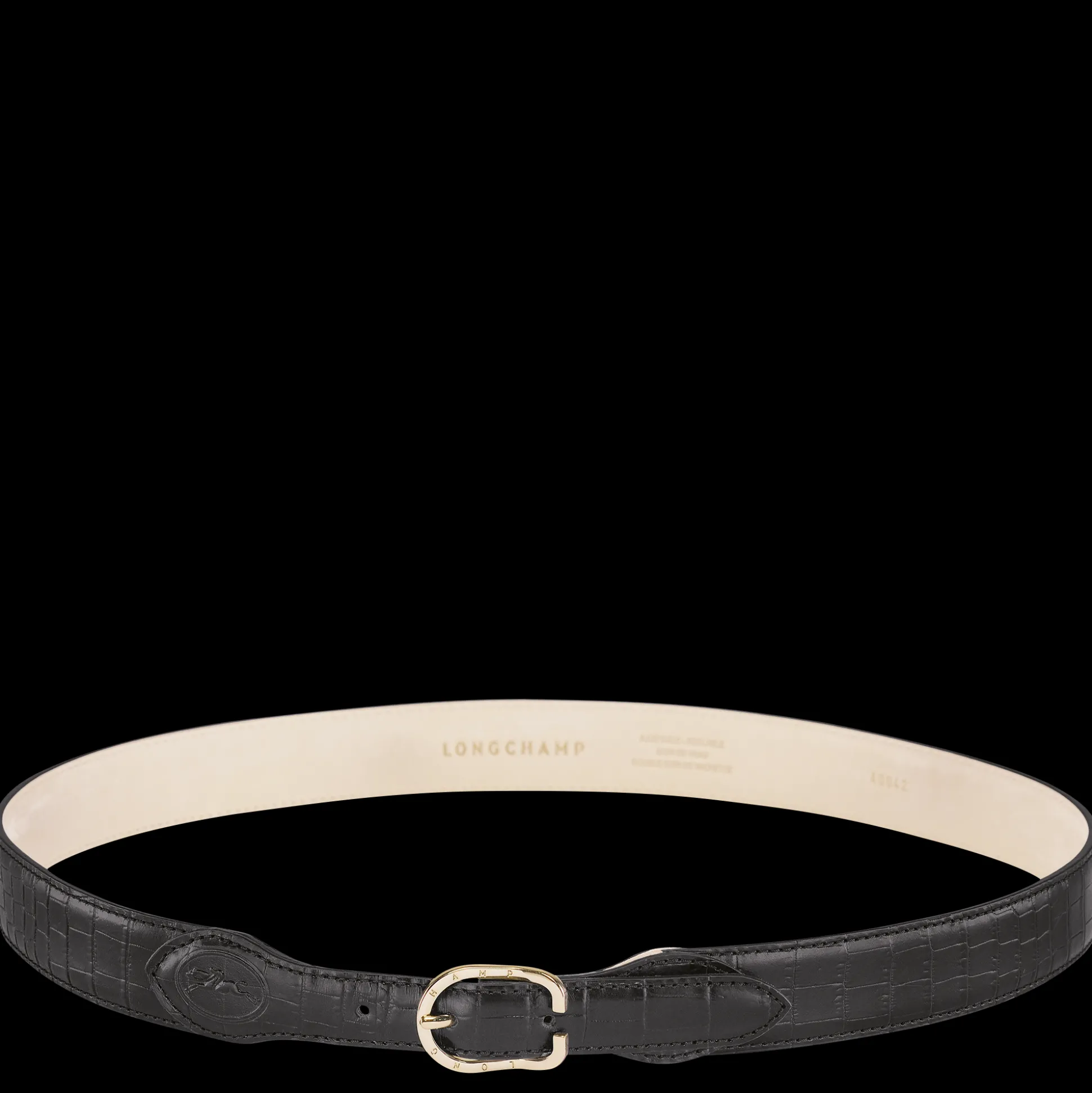Damengürtel Longchamp 1980 Croco