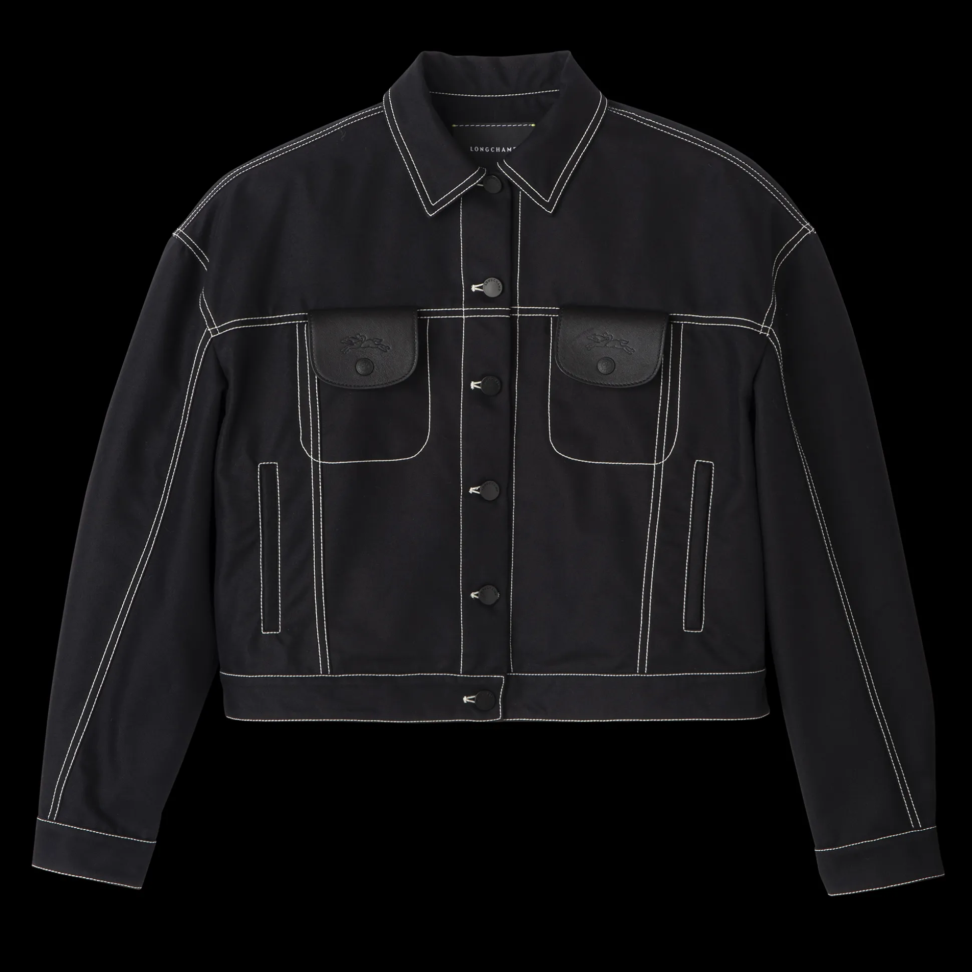 Kurze Jacke Mit Steppnähten