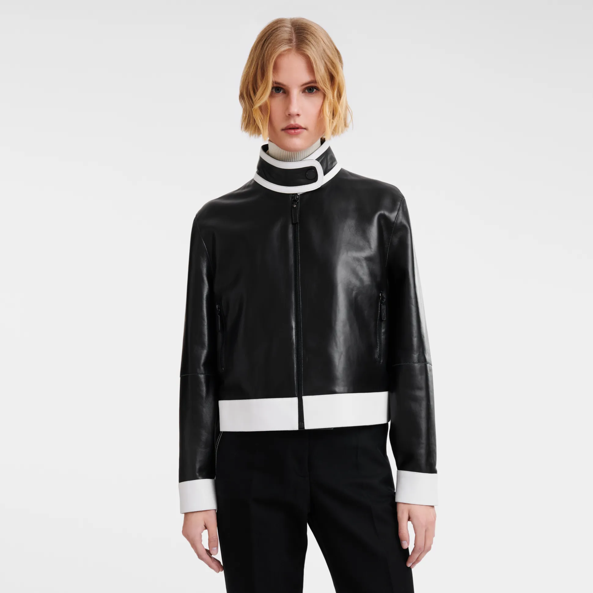 Kurzer Blouson Aus Leder