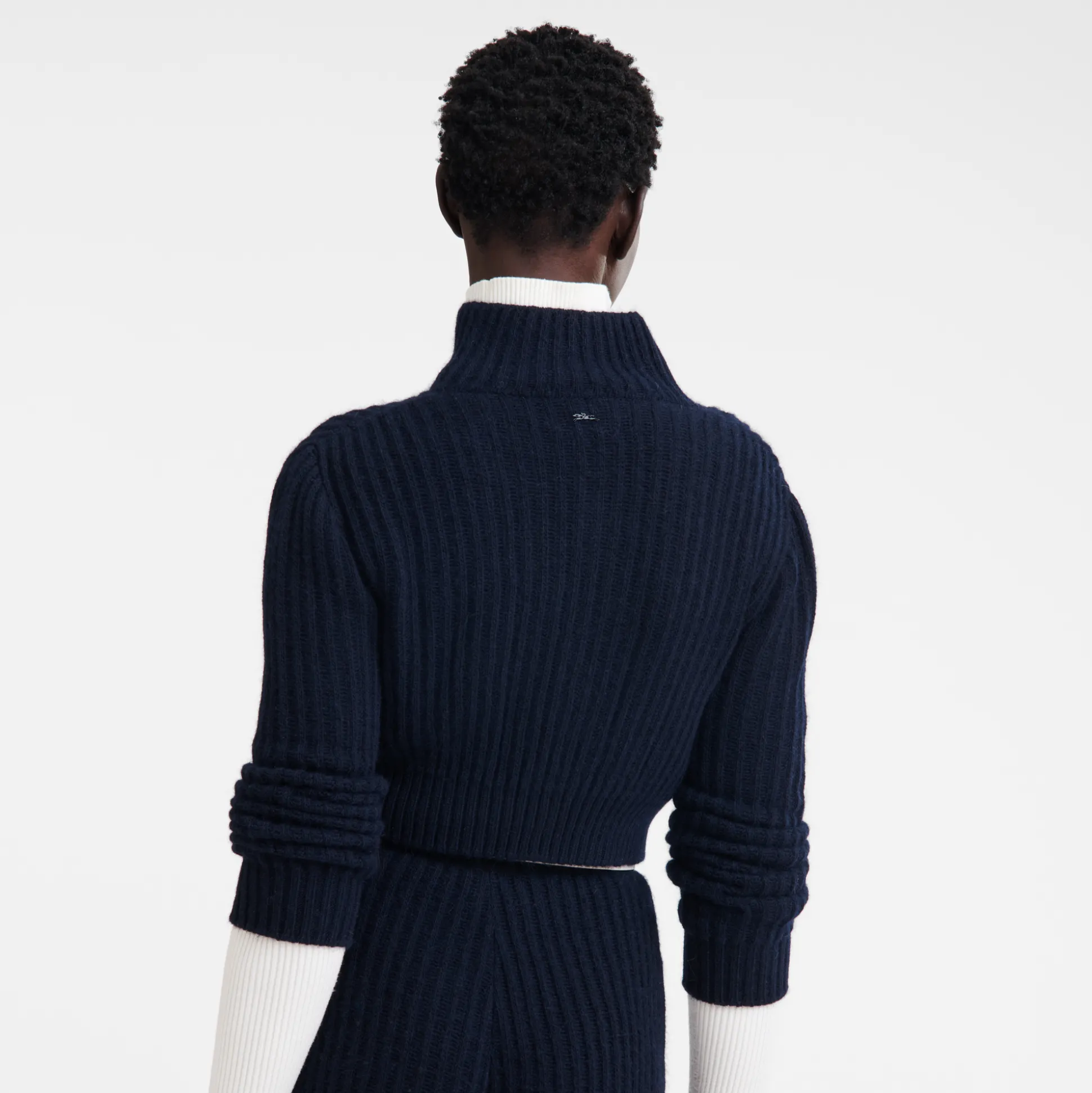 Kurzer Cardigan Mit Reißverschlusskragen