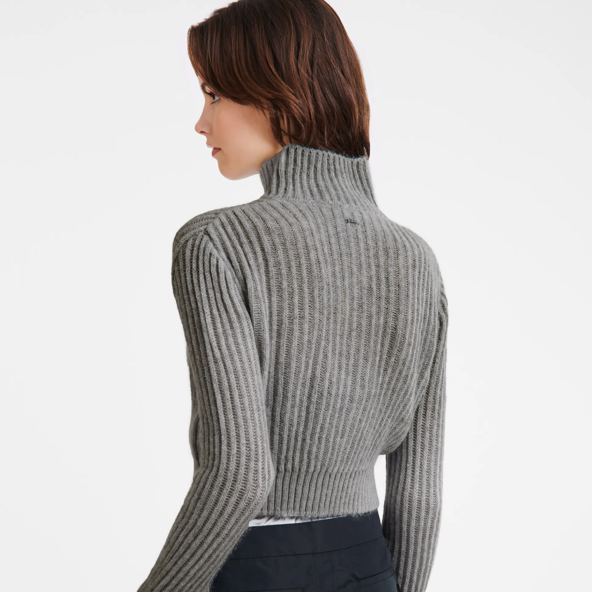 Kurzer Cardigan Mit Reißverschlusskragen