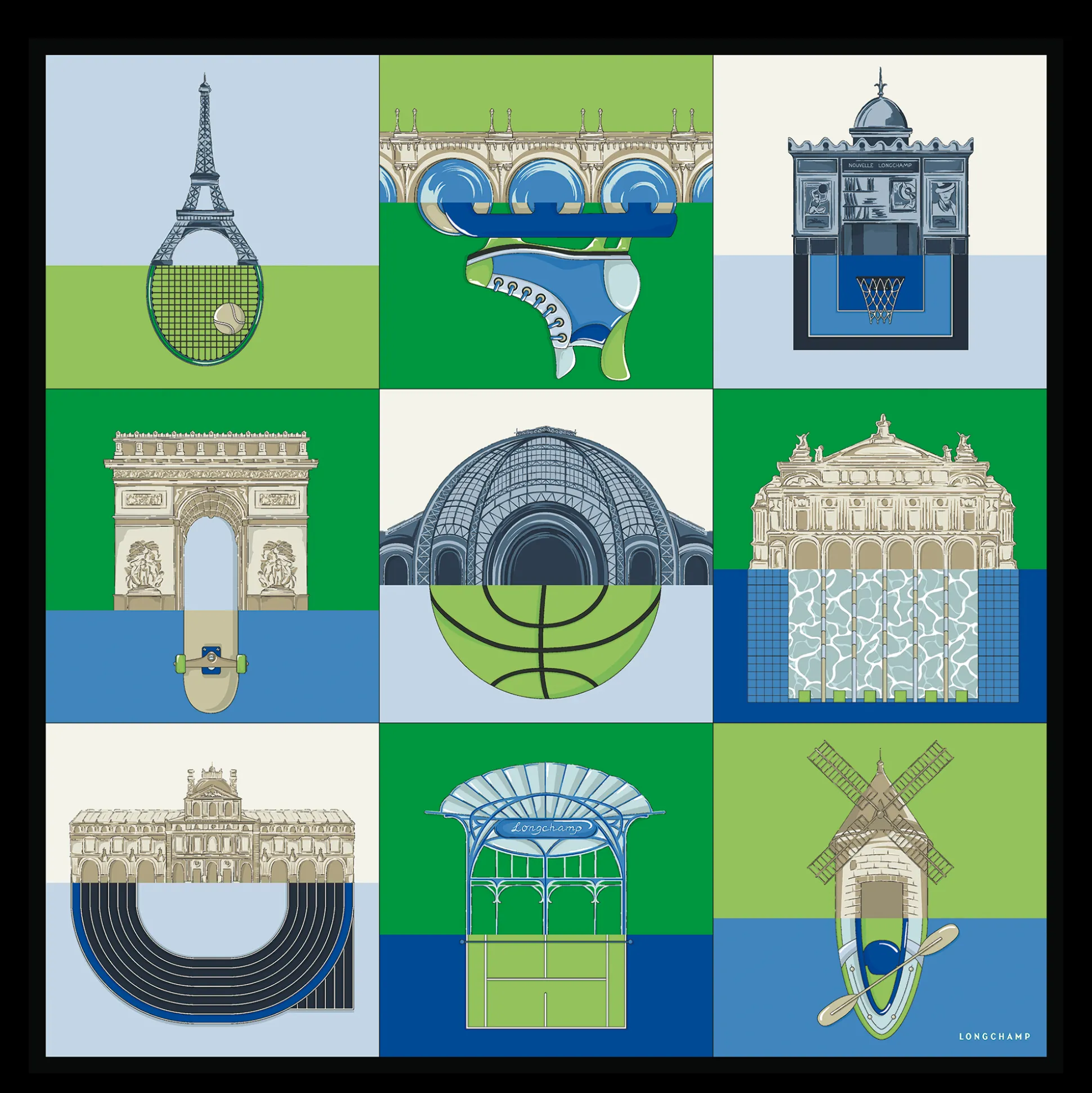 Seidenschal 90 Energic City