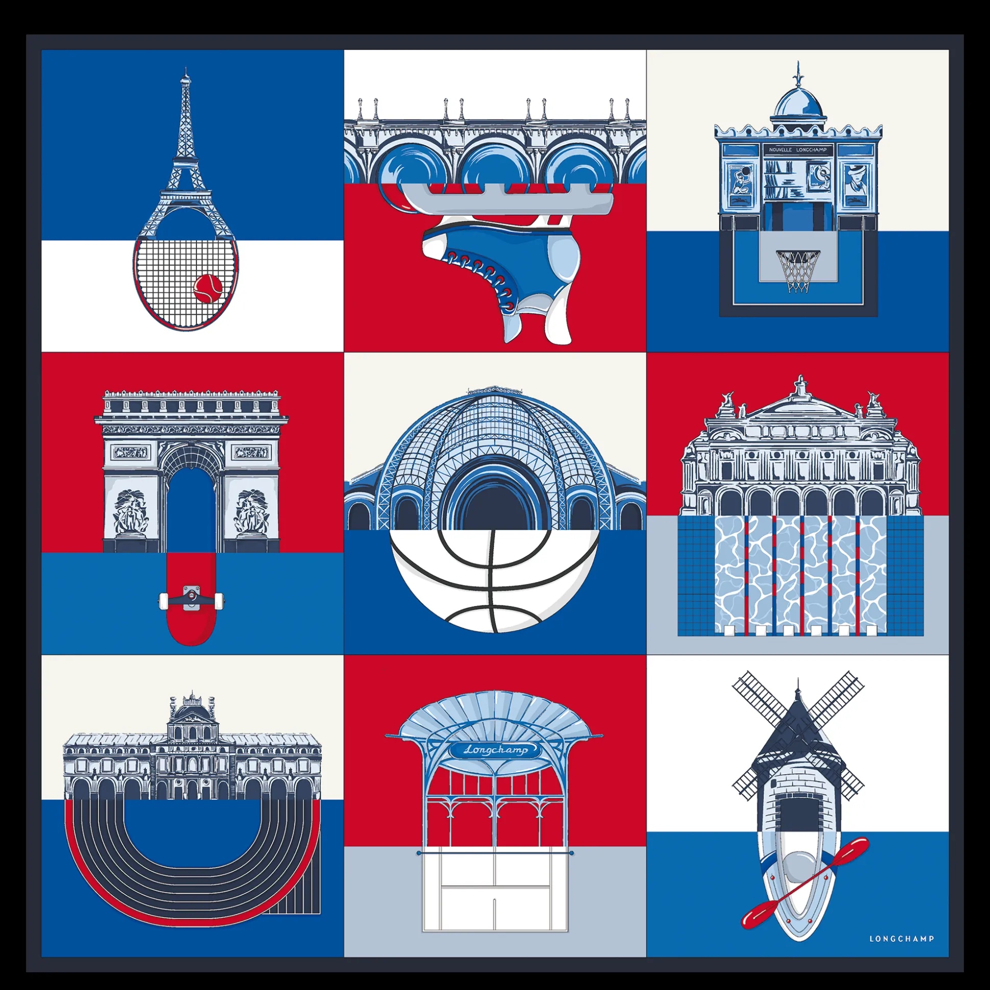 Seidenschal 90 Energic City