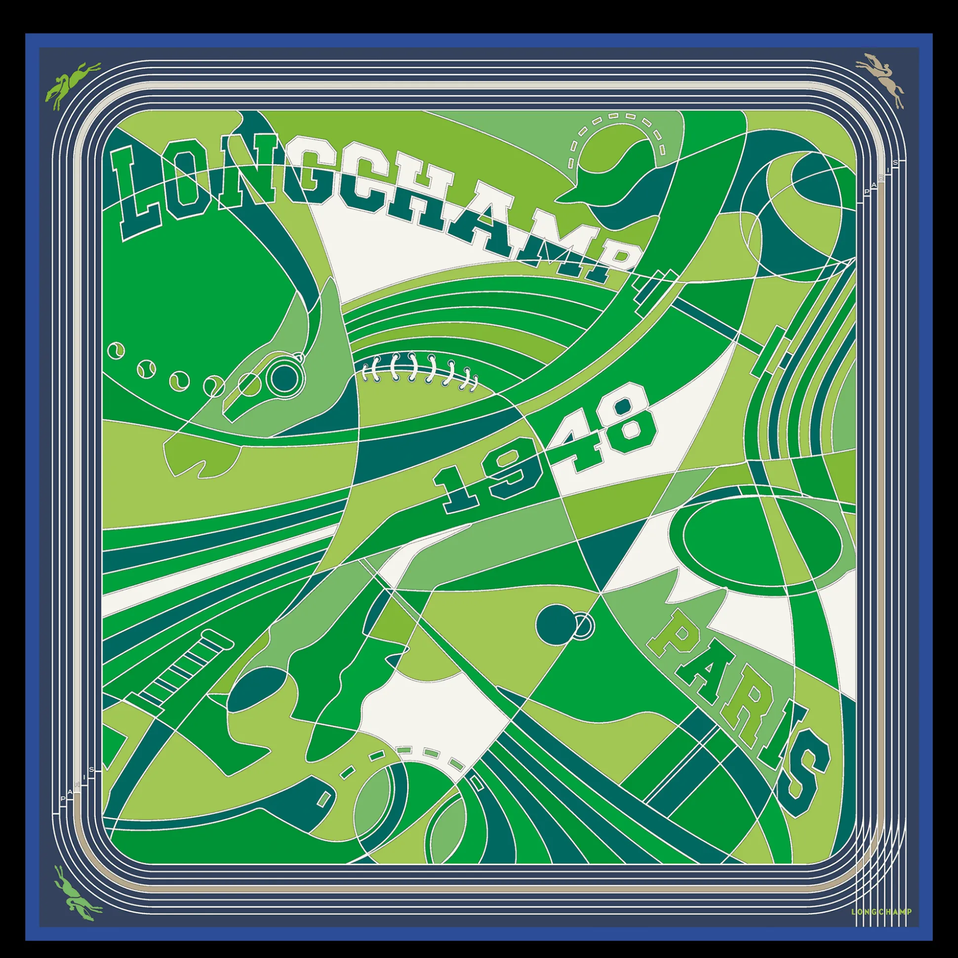 Seidenschal 90 Longchamp League