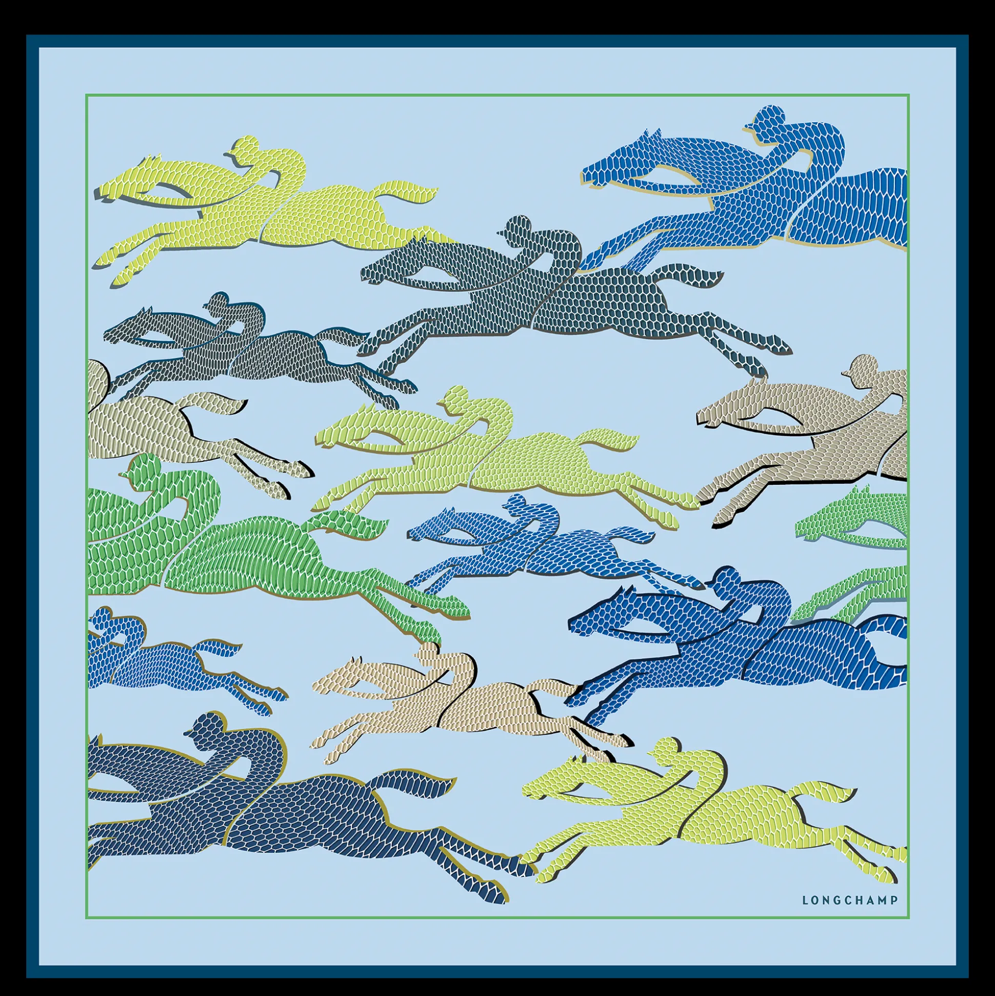 Seidenschal 70 Longchamp Run