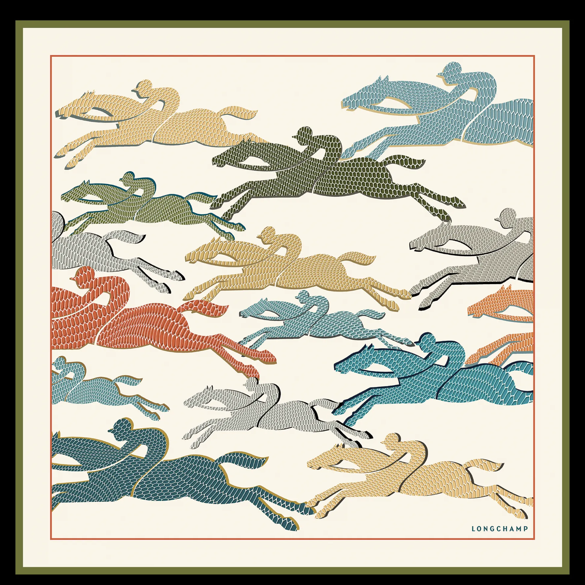 Seidenschal 70 Longchamp Run