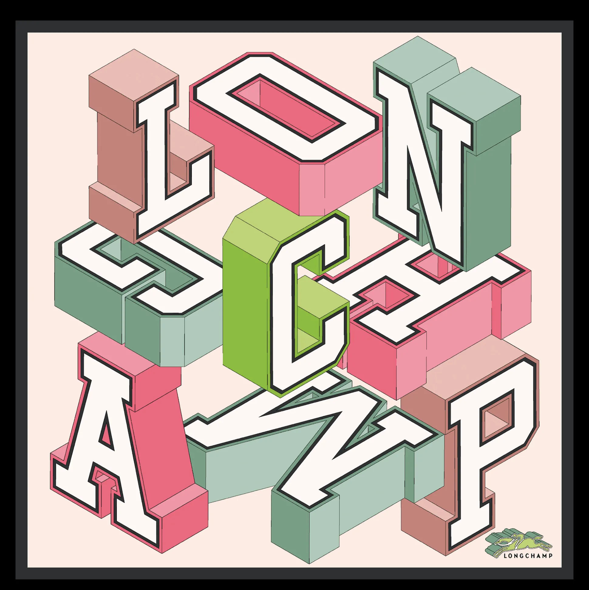 Seidenschal 70 Longchamp University